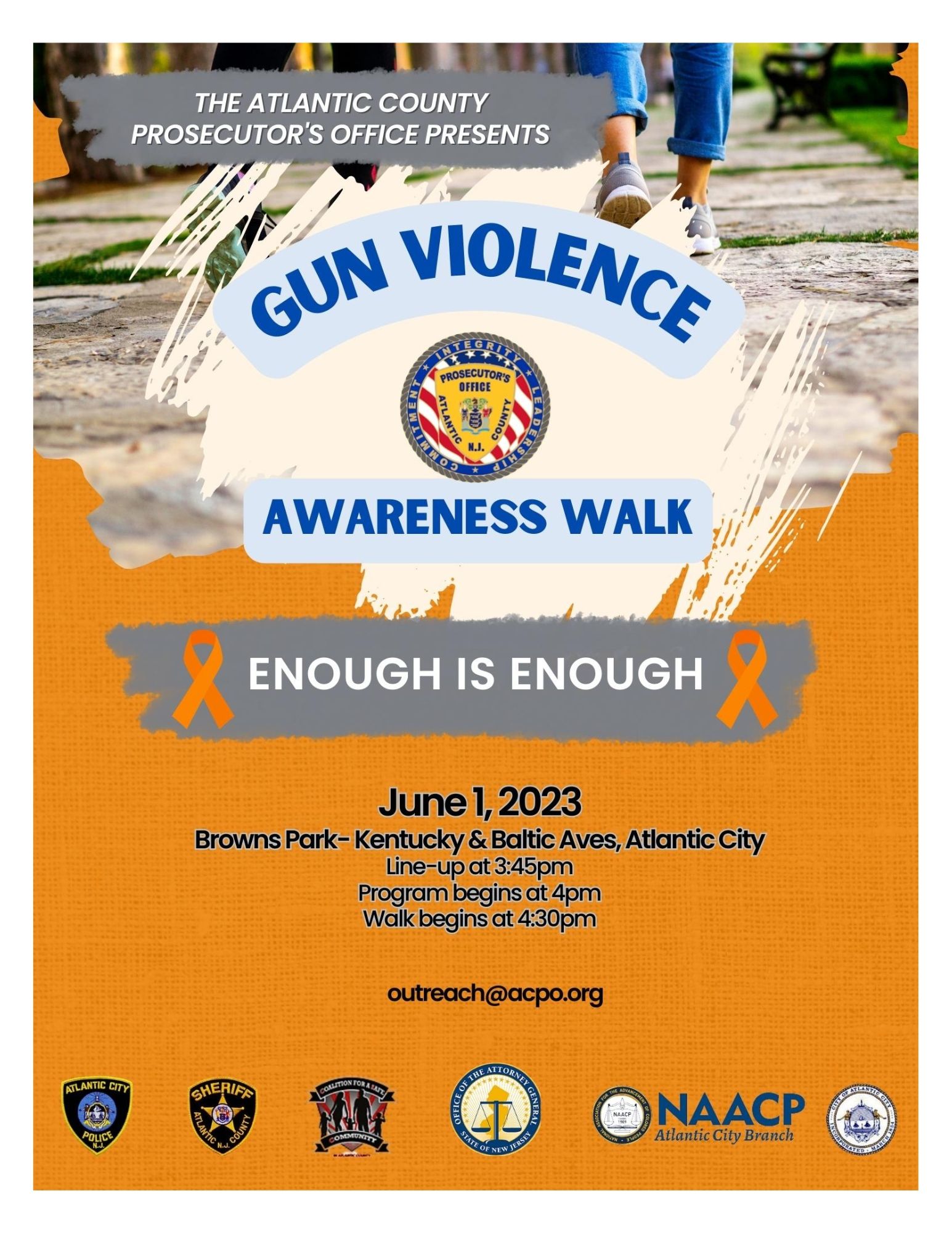 Gun Violence Awareness Walk flyer