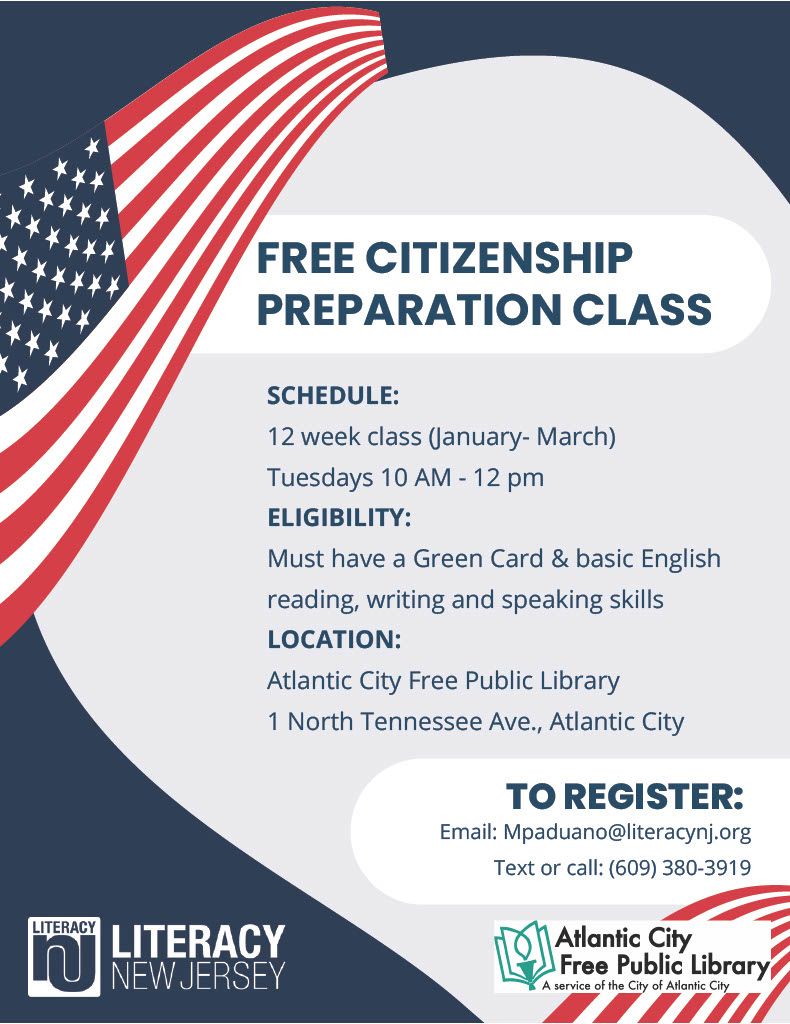 Citizenship Preparation Class flyer